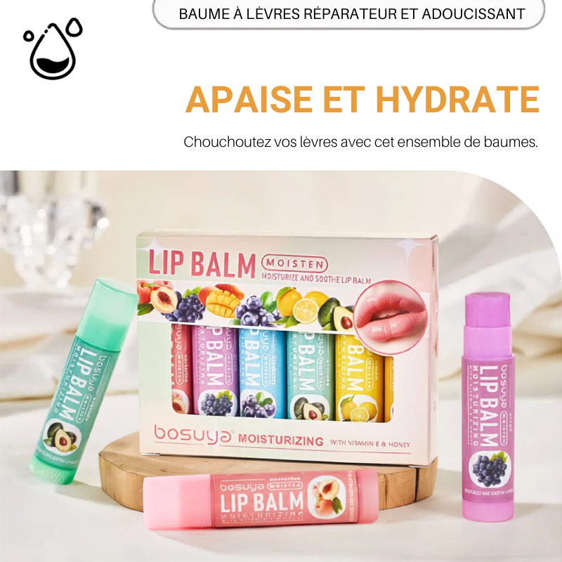 Ensemble de baumes à lèvres – 6 × 4,5 g