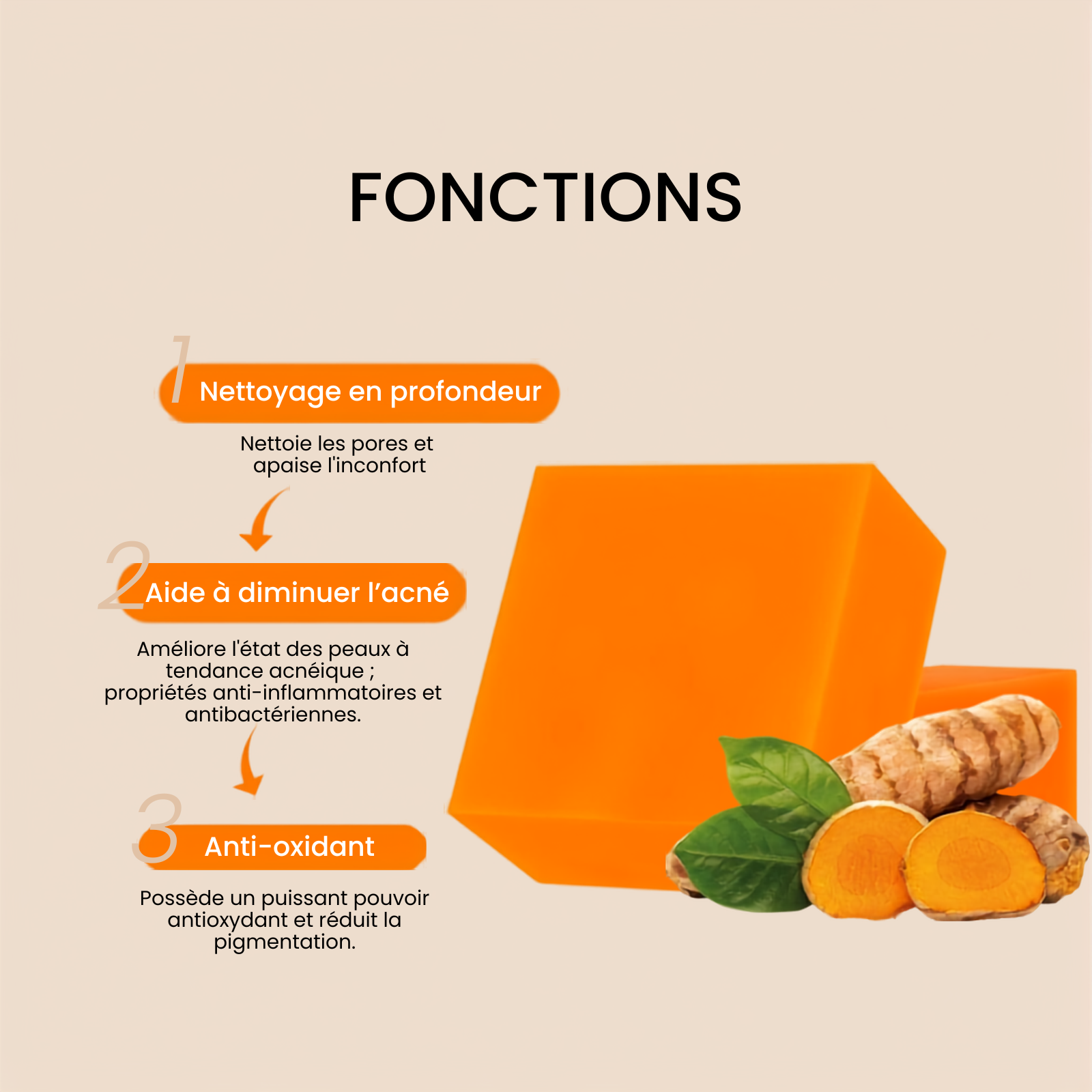 Savon Acide Kojique Éclat & Correction du Teint – 100 g