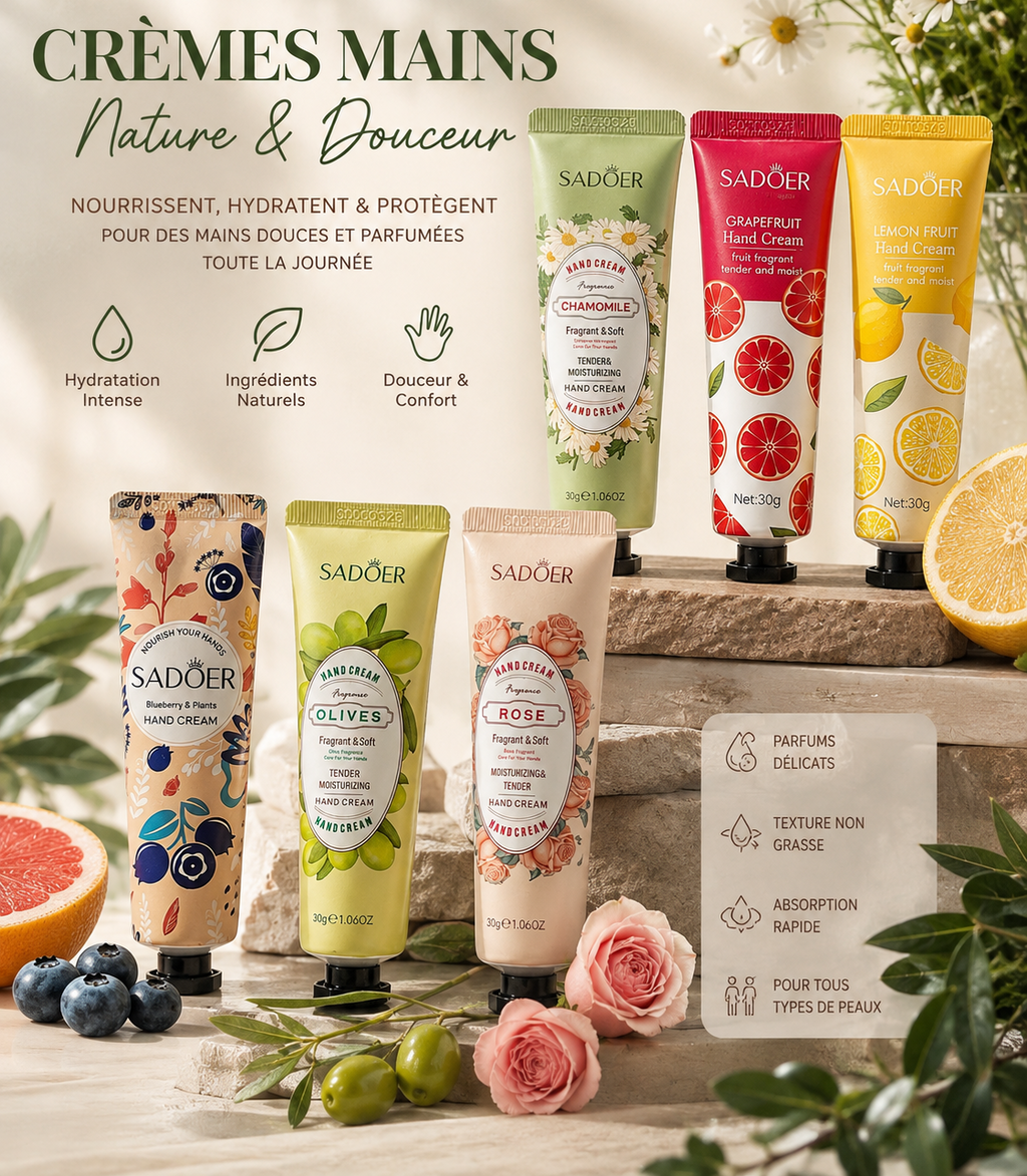 Crème pour les mains hydratante & anti-dessèchement – 30 g