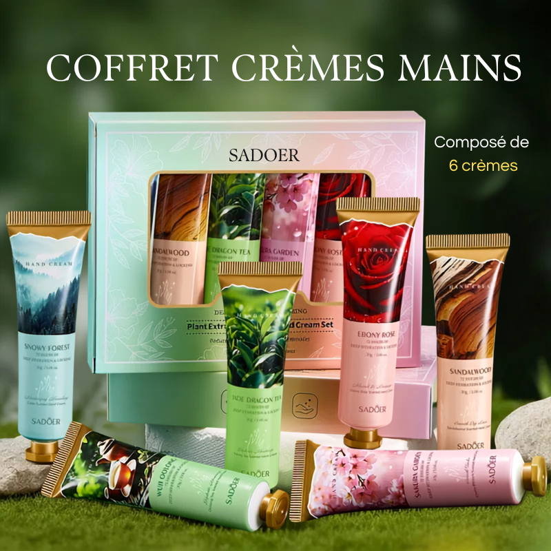 Coffret de 6 Crèmes pour les Mains – 6 × 30 g